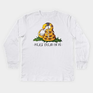 Please Tread On Me Kids Long Sleeve T-Shirt